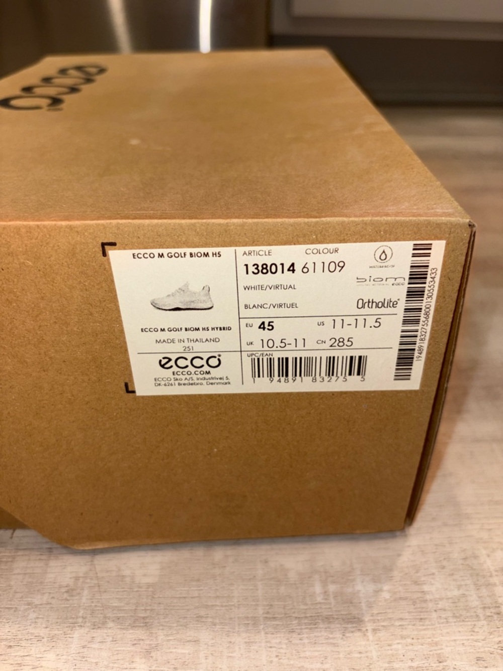 ECCO Men’s Golf Biom H5 Hybrid Waterproof Shoe - Picture 9 of 9